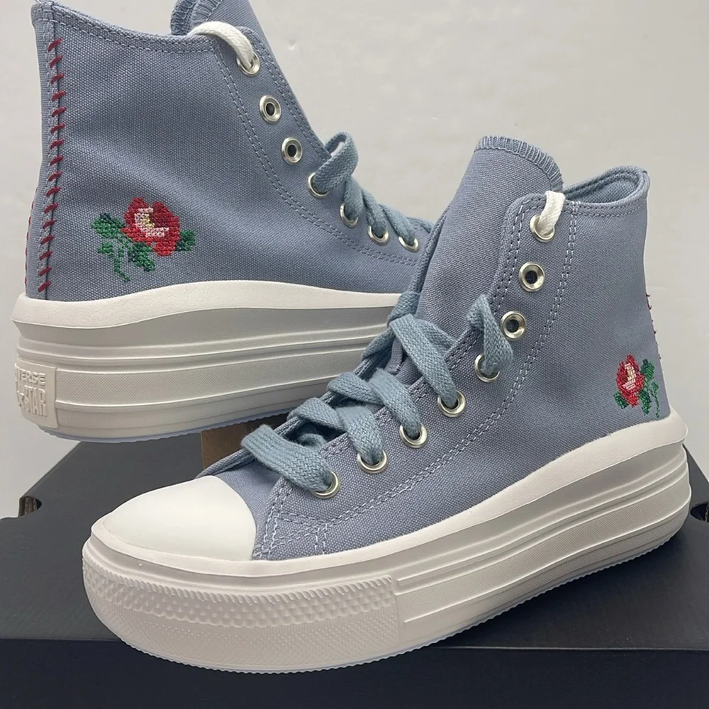 Converse WMNS High-Top Platform Sneakers A12571C CTAS MOVE HI WET STONE/WET STON